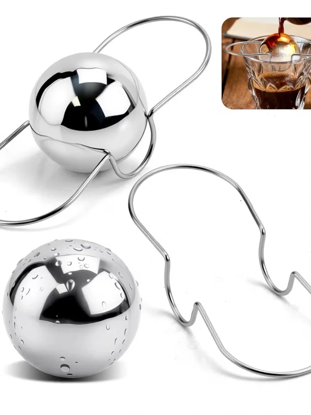 Stainless steel, espresso, cooling balls